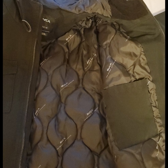 Mens Rvca Hooded Bomber Jacket - Picture 4 of 7